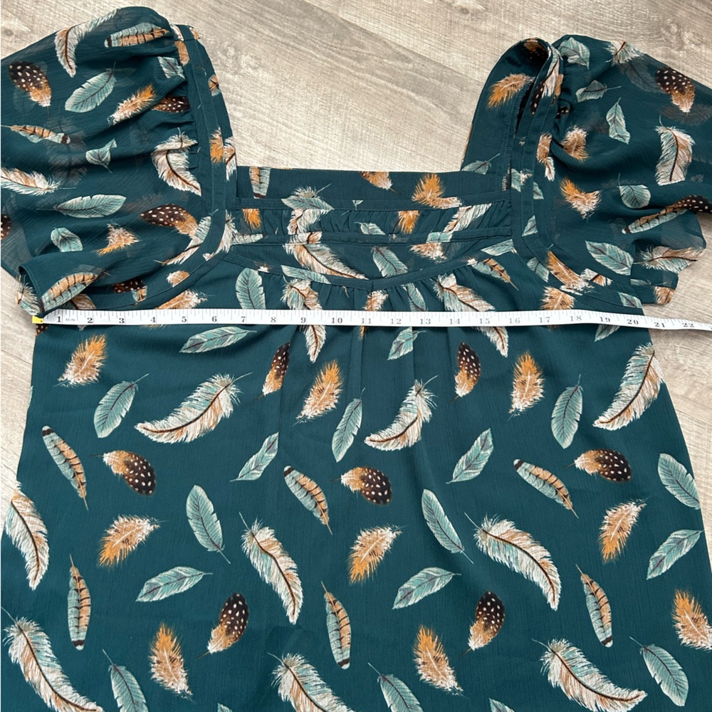 Feather Print Blouse | LOFT - Picture 5 of 7